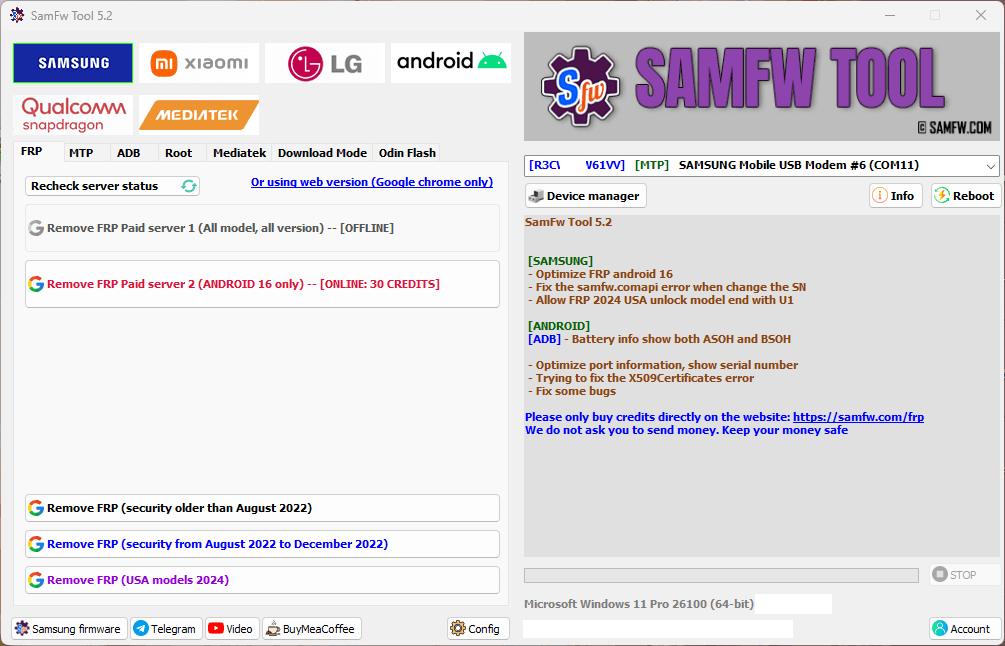 SamFw FRP Tool