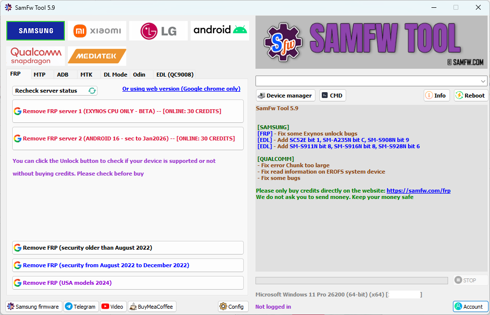 SamFw FRP Tool V5.9